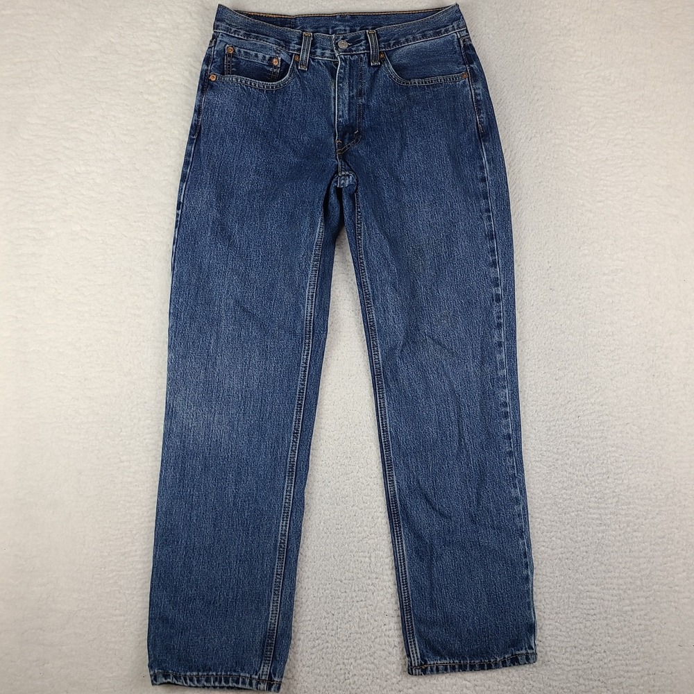 Levi's 550 Jeans Mens 31x32 Blue Relaxed Fit Dark Wash 100% Cotton Denim